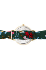 Boum Arc Floral-Print Wrap Watch - Gold/Green