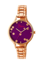 Boum Bulle Bracelet Watch - Rose Gold/Purple