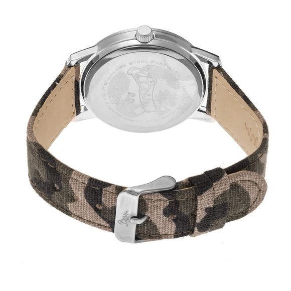 Boum Sauvage Camo-Strap Watch  - Silver