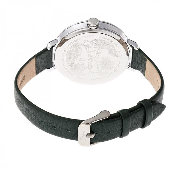 Boum Perle Leather-Band Watch - Silver/Green
