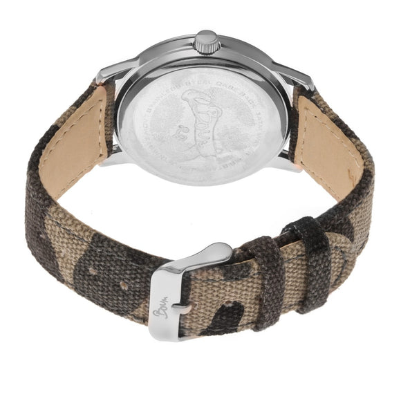 Boum Sauvage Camo-Strap Watch - Silver/Green