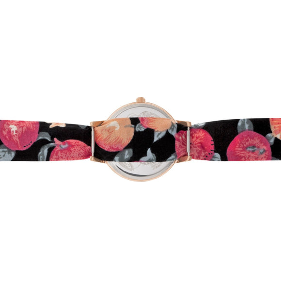 Boum Arc Floral-Print Wrap Watch - Rose Gold/Black