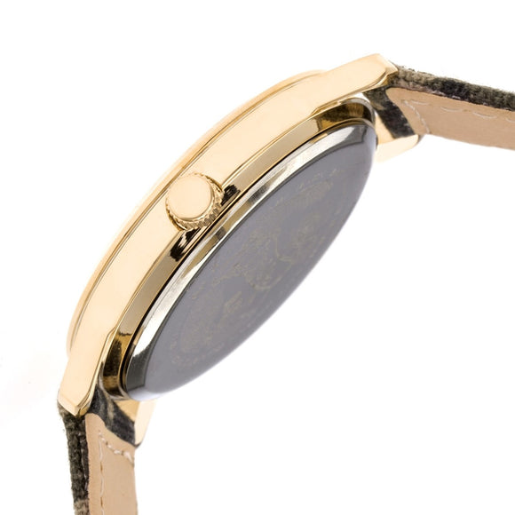 Boum Sauvage Camo-Strap Watch - Gold/Coral