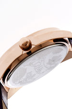 Boum Etoile Glitter-Dial Leather-Band Ladies Watch - Rose Gold/Purple
