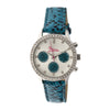 Boum Serpent Quartz Turquoise Genuine Leather Silver Women's Watch with Date