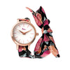 Boum Arc Floral-Print Wrap Watch - Rose Gold/Black