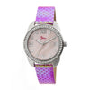 Boum Forte Quartz Multicolor Genuine Leather Silver Pink Women's Watch