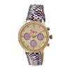Boum Serpent Quartz Lavender Genuine Leather Gold Women's Watch with Date