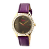 Boum Chic Quartz Purple Genuine Leather Gold Women's Watch