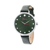 Boum Perle Leather-Band Watch - Silver/Green