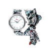 Boum Arc Floral-Print Wrap Watch - Silver/White