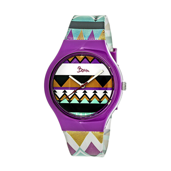 Boum Miam Quartz Multicolor Purple Women's Watch