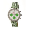 Boum Serpent Quartz Green Genuine Leather Silver Women's Watch with Date