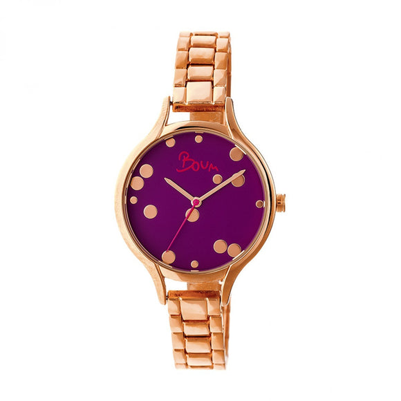 Boum Bulle Bracelet Watch - Rose Gold/Purple