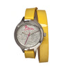 Boum Confetti Quartz Yellow Genuine Leather Silver Women's Watch