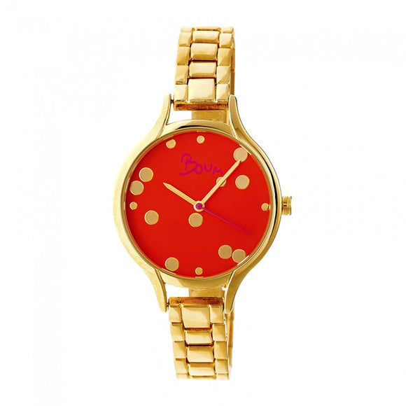Boum Bulle Bracelet Watch - Gold/Coral