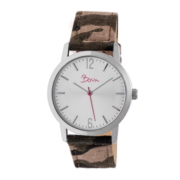 Boum Sauvage Camo-Strap Watch  - Silver