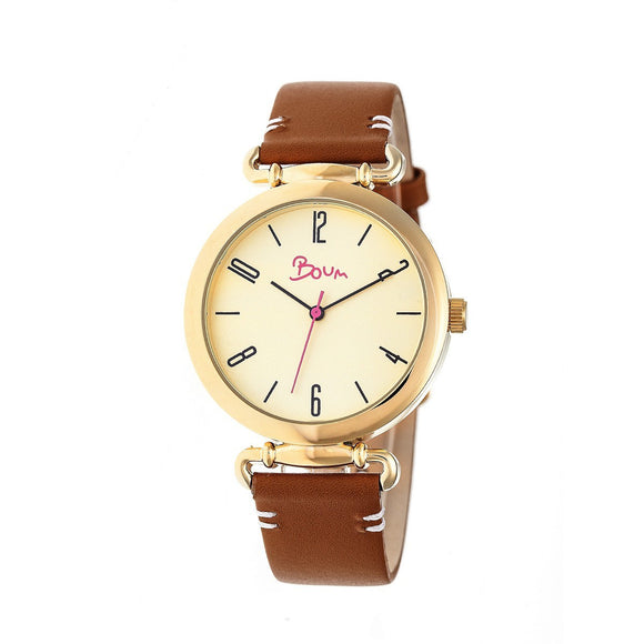 Boum Lumiere Leather-Band Watch - Brown - BOUBM4303