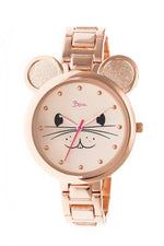 Boum Mignonne Mouse-Accent Bracelet Watch - Rose Gold - BOUBM3703