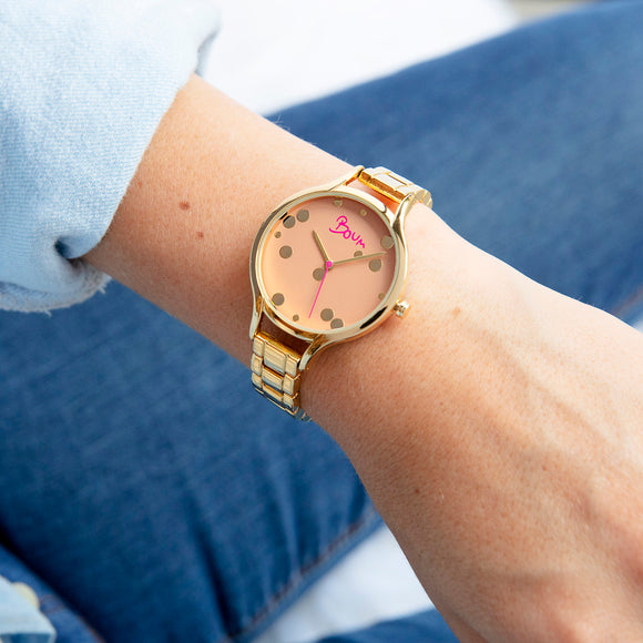 Boum Bulle Bracelet Watch - Gold/Nude