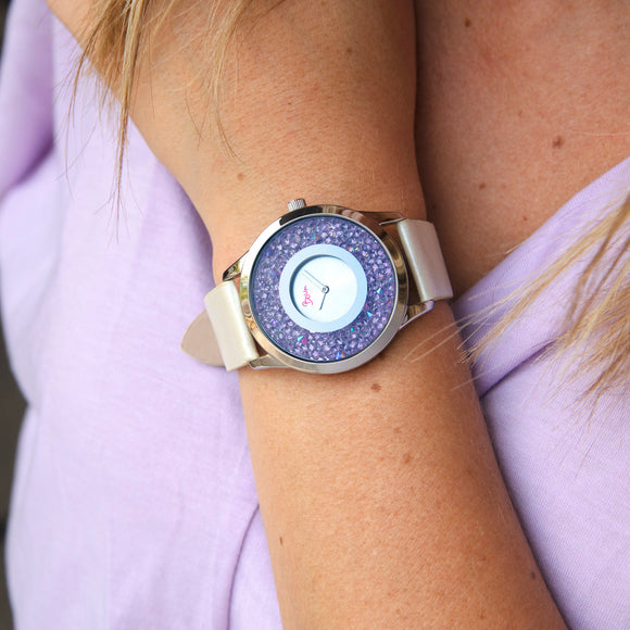 Boum Clique Crystal-Dial Ladies Bracelet Watch - Silver/White