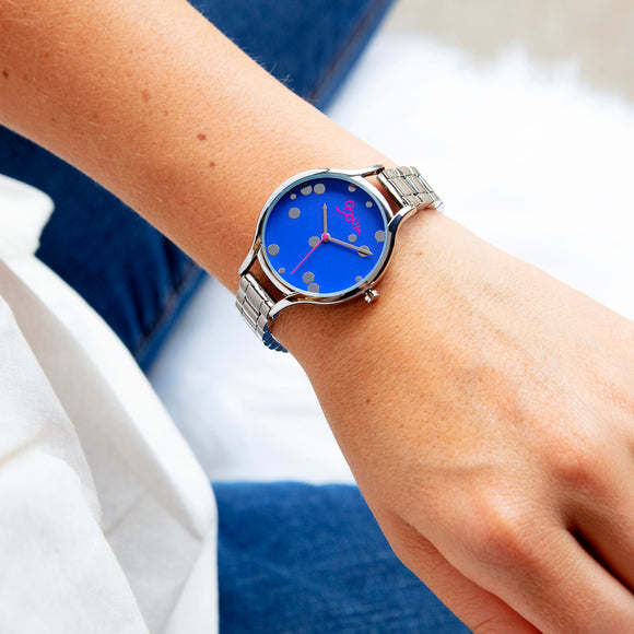Boum Bulle Bracelet Watch - Silver/Periwinkle