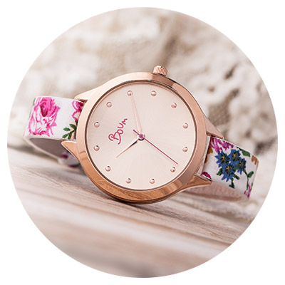 bijou watch with gold dial
