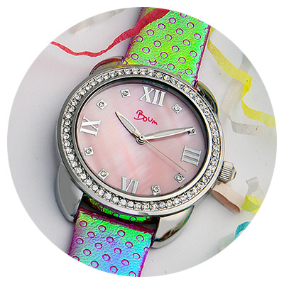 forte watch with multicolored band