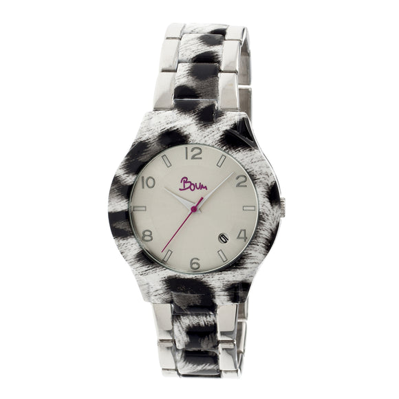 Boum Bombe Quartz Multicolor Silver Stainless Steel Bracelet Women's Watch with Date
