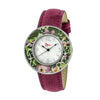Boum Bouquet Quartz Hot Pink Genuine Leather Silver Women's Watch
