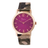 Boum Sauvage Quartz Green Camouflage Nylon Fuchsia Women's Watch