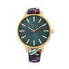Boum Insouciant Quartz Multicolor Leather Gold Green Women's Watch