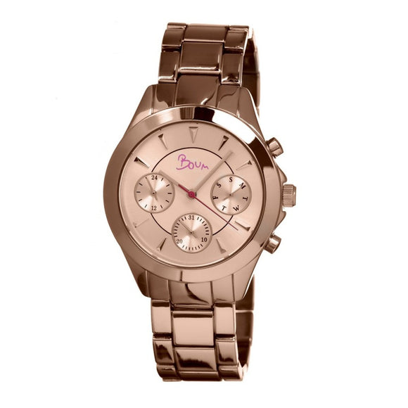 Boum Baiser Ladies Bracelet Watch w/ Day/Date - Rose Gold